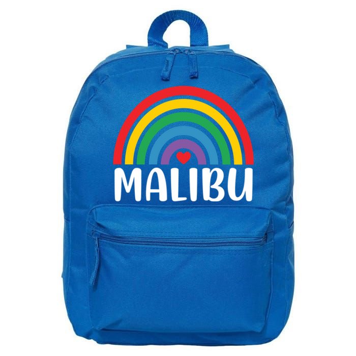 Malibu California Travel I Love Malibu Usa Gift 16 in Basic Backpack