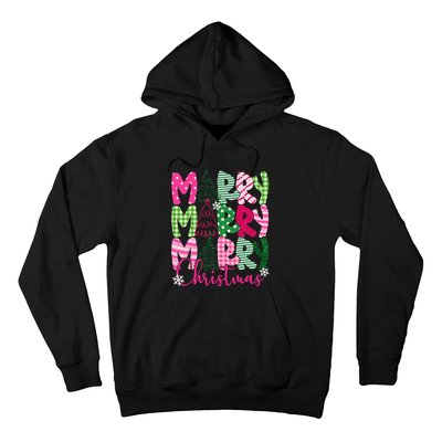 Merry Christmas Tree Lights Pin.K Plaid Christmas Vibes Women Hoodie