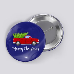 Merry Christmas Tree Truck Decorating Meaningful Gift Button