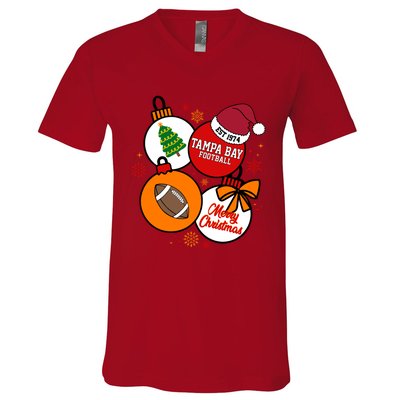 Merry Christmas Tampa Bay Football Est 1974 V-Neck T-Shirt