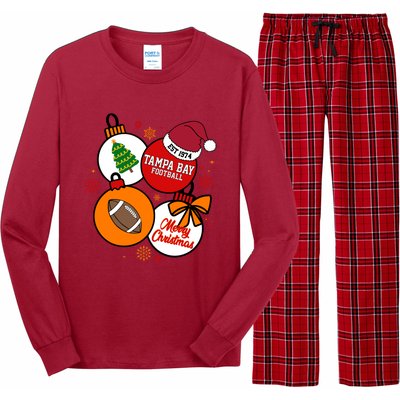 Merry Christmas Tampa Bay Football Est 1974 Long Sleeve Pajama Set