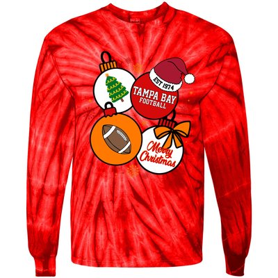 Merry Christmas Tampa Bay Football Est 1974 Tie-Dye Long Sleeve Shirt