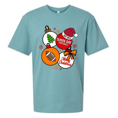 Merry Christmas Tampa Bay Football Est 1974 Sueded Cloud Jersey T-Shirt