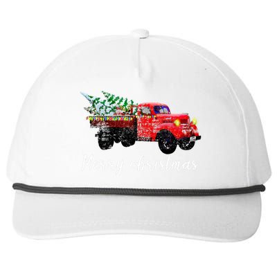 Merry Christmas Truck Snapback Five-Panel Rope Hat