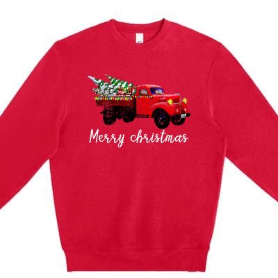 Merry Christmas Truck Premium Crewneck Sweatshirt