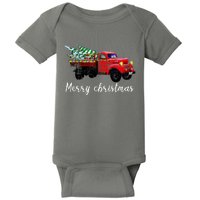 Merry Christmas Truck Baby Bodysuit