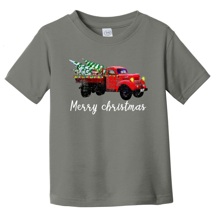 Merry Christmas Truck Toddler T-Shirt