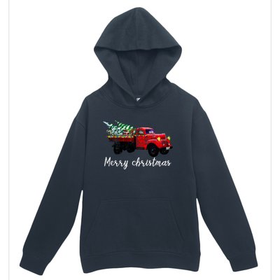 Merry Christmas Truck Urban Pullover Hoodie