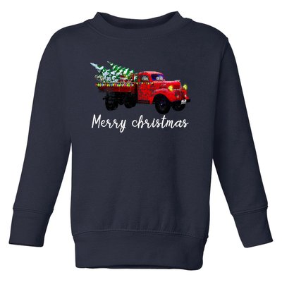 Merry Christmas Truck Toddler Sweatshirt