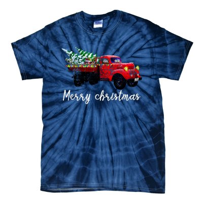 Merry Christmas Truck Tie-Dye T-Shirt