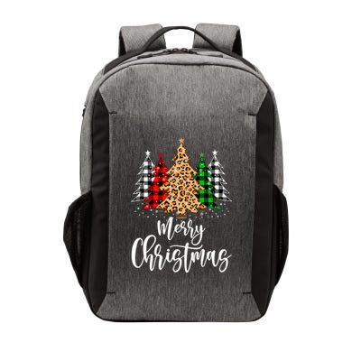 Merry Christmas Tree Xmas Buffalo Plaid Red White Green Vector Backpack