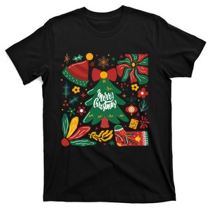 Merry Christmas Tree Merry And Bright T-Shirt