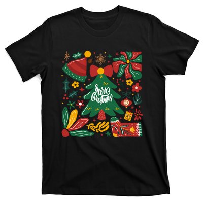 Merry Christmas Tree Merry And Bright T-Shirt