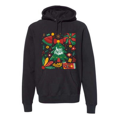 Merry Christmas Tree Merry And Bright Premium Hoodie