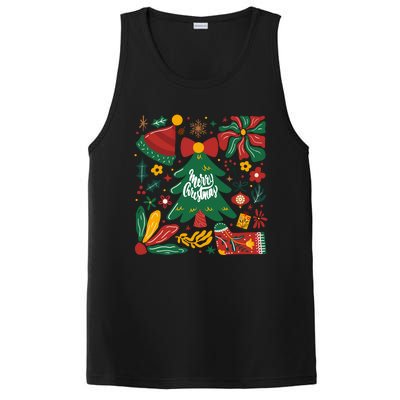 Merry Christmas Tree Merry And Bright PosiCharge Competitor Tank