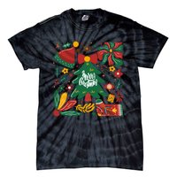 Merry Christmas Tree Merry And Bright Tie-Dye T-Shirt