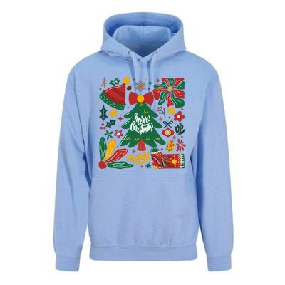 Merry Christmas Tree Merry And Bright Unisex Surf Hoodie