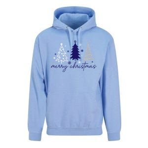 Merry Christmas Trees Winter Snow Snowflakes Girly Unisex Surf Hoodie