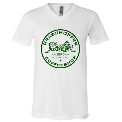 Marijuana Cafe T Shirt Amsterdam T Shirt Pot Logo T Shirt Weed T Shirt V-Neck T-Shirt