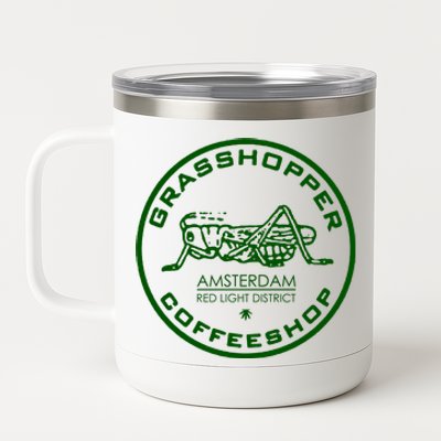 Marijuana Cafe T Shirt Amsterdam T Shirt Pot Logo T Shirt Weed T Shirt 12 oz Stainless Steel Tumbler Cup