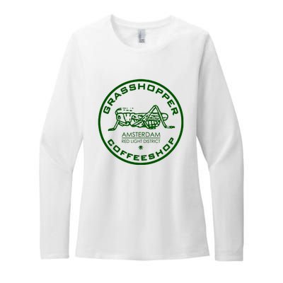 Marijuana Cafe T Shirt Amsterdam T Shirt Pot Logo T Shirt Weed T Shirt Womens CVC Long Sleeve Shirt