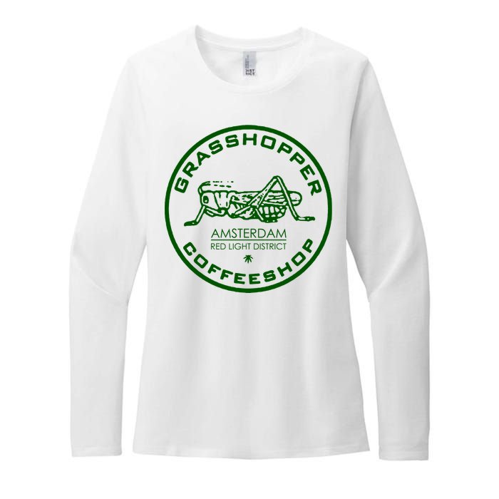 Marijuana Cafe T Shirt Amsterdam T Shirt Pot Logo T Shirt Weed T Shirt Womens CVC Long Sleeve Shirt