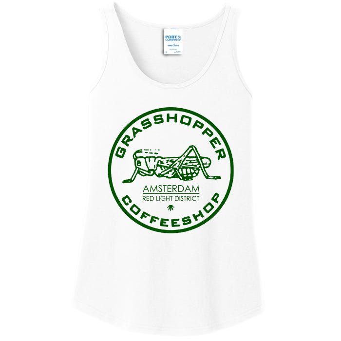 Marijuana Cafe T Shirt Amsterdam T Shirt Pot Logo T Shirt Weed T Shirt Ladies Essential Tank