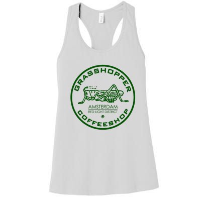 Marijuana Cafe T Shirt Amsterdam T Shirt Pot Logo T Shirt Weed T Shirt Women's Racerback Tank