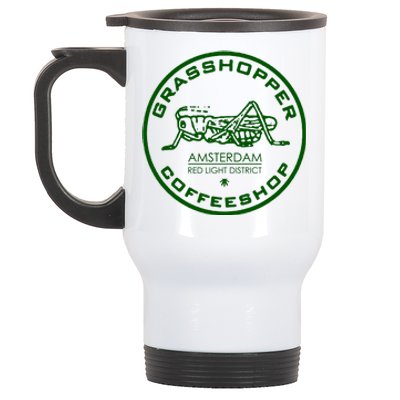 Marijuana Cafe T Shirt Amsterdam T Shirt Pot Logo T Shirt Weed T Shirt Stainless Steel Travel Mug