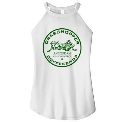 Marijuana Cafe T Shirt Amsterdam T Shirt Pot Logo T Shirt Weed T Shirt Women's Perfect Tri Rocker Tank