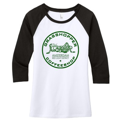 Marijuana Cafe T Shirt Amsterdam T Shirt Pot Logo T Shirt Weed T Shirt Women's Tri-Blend 3/4-Sleeve Raglan Shirt