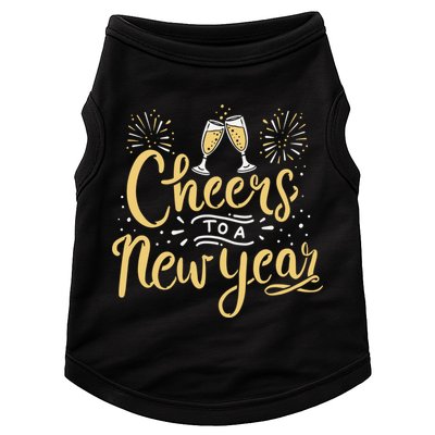 M156 Cheer To A New Year Funny Happy New Year Wine Party Gift Doggie Tank