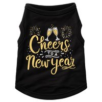M156 Cheer To A New Year Funny Happy New Year Wine Party Gift Doggie Tank