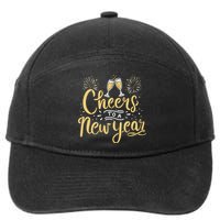 M156 Cheer To A New Year Funny Happy New Year Wine Party Gift 7-Panel Snapback Hat