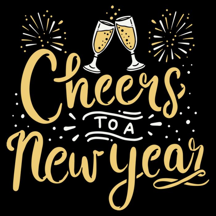 M156 Cheer To A New Year Funny Happy New Year Wine Party Gift Drawstring Bag