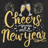 M156 Cheer To A New Year Funny Happy New Year Wine Party Gift 25L Jumbo Tote
