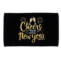 M156 Cheer To A New Year Funny Happy New Year Wine Party Gift Microfiber Hand Towel