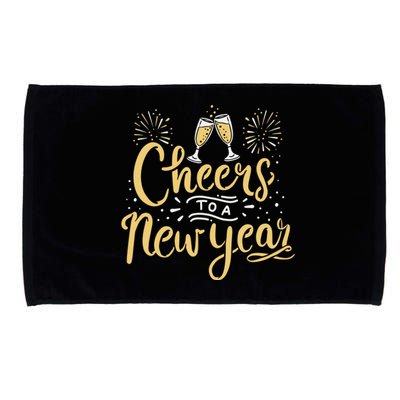 M156 Cheer To A New Year Funny Happy New Year Wine Party Gift Microfiber Hand Towel