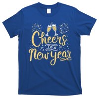 M156 Cheer To A New Year Funny Happy New Year Wine Party Gift T-Shirt