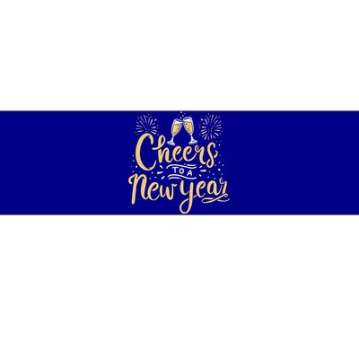 M156 Cheer To A New Year Funny Happy New Year Wine Party Gift Bumper Sticker