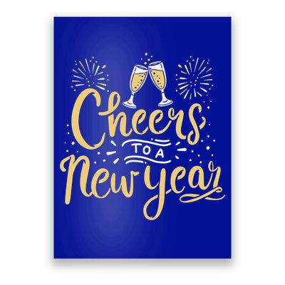 M156 Cheer To A New Year Funny Happy New Year Wine Party Gift Poster