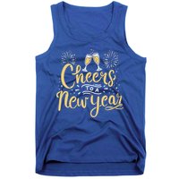 M156 Cheer To A New Year Funny Happy New Year Wine Party Gift Tank Top
