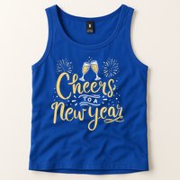 M156 Cheer To A New Year Funny Happy New Year Wine Party Gift Tank Top