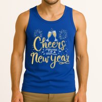 M156 Cheer To A New Year Funny Happy New Year Wine Party Gift Tank Top