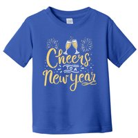 M156 Cheer To A New Year Funny Happy New Year Wine Party Gift Toddler T-Shirt