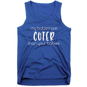 My Cuter Than Yours Funny Newborn Mom Dad Parent Gift Tank Top