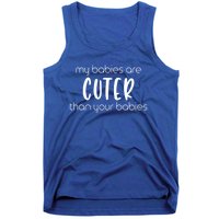 My Cuter Than Yours Funny Newborn Mom Dad Parent Gift Tank Top