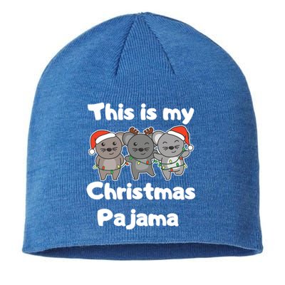 Mouse Christmas This Is My Christmas Pajama Gift Sustainable Beanie