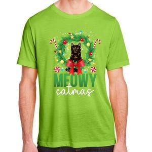 Meowy Catmas Tortie Cat Christmas Tortie Cat Xmas Party Gift Adult ChromaSoft Performance T-Shirt