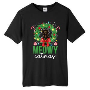 Meowy Catmas Tortie Cat Christmas Tortie Cat Xmas Party Gift Tall Fusion ChromaSoft Performance T-Shirt